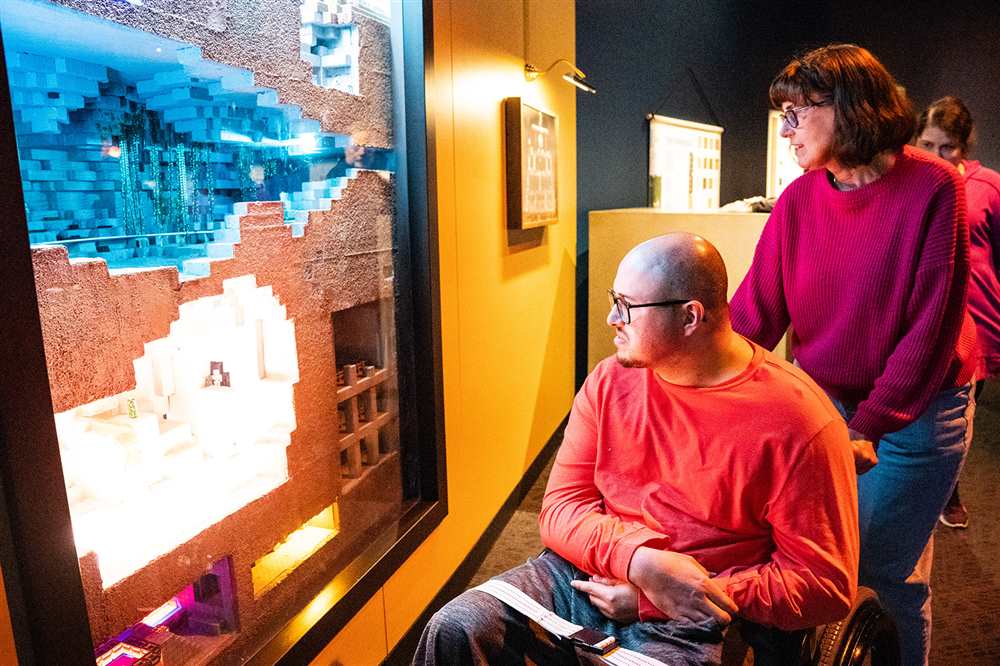 Viewing Minecraft exhibit at Children's Museum